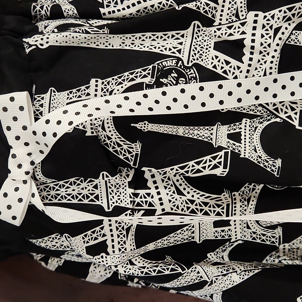 HANDMADE GIRLS 2PC TOP & SKIRT EIFFEL TOWER PRINT SIZE 4T. - Picture 4 of 7